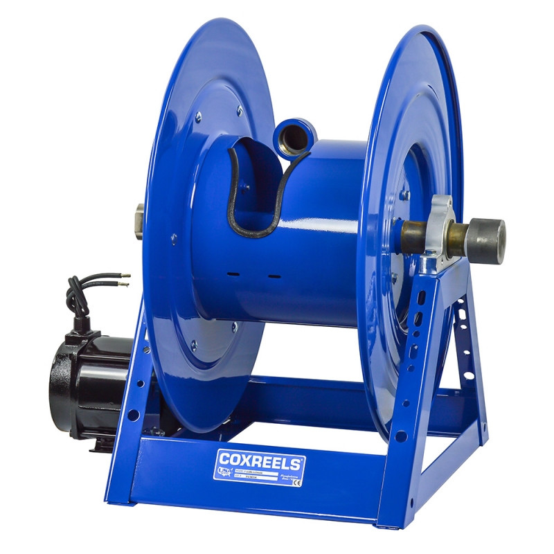 Coxreels 1185-2024-EF Electric 24V DC Motor Rewind Hose Reel | 1185 Series | 1-1/2" Hose Diameter | 100' Hose Length | 1500 Max PSI | Less Hose
