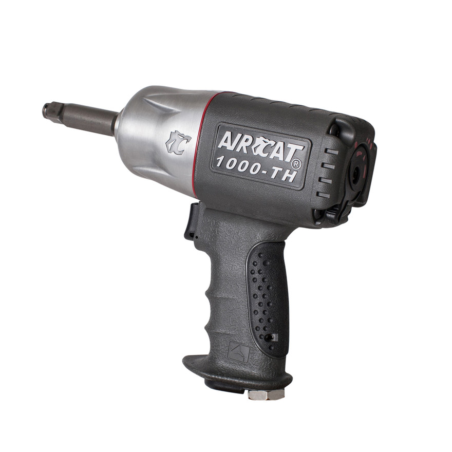 Aircat Pneumatic Tools 1000-TH-2 Composite Impact Wrench With 2" Extended Anvil | 800 (ft-lbs) Max Torque | 8000 RPM | 1/2"x2" Square Drive