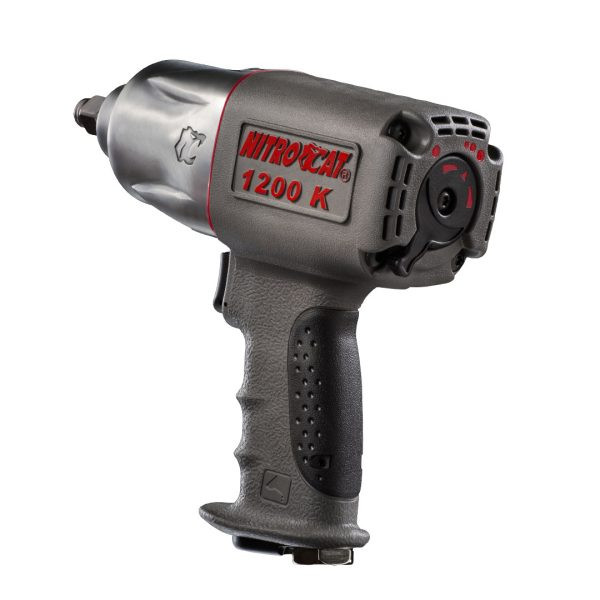 Aircat Pneumatic Tools 1200-K Nitrocat Composite Twin Clutch Impact Wrench | 900 (ft-lbs) Max Torque | 8000 RPM | 1/2" Square Drive