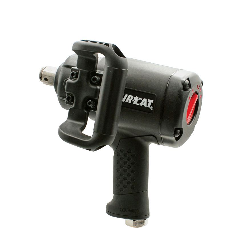 Aircat Pneumatic Tools 1870-P Super Duty Composite Pistol Grip Impact Wrench | 1900 (ft-lbs) Max Torque | 7500 RPM | 1" Square Drive