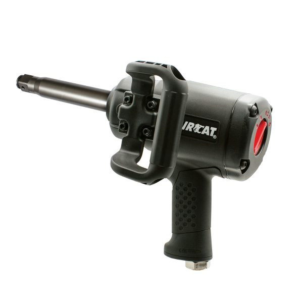 Aircat Pneumatic Tools 1870-P-6 Super Duty Composite Pistol Grip Impact Wrench With 6" Anvil | 1900 (ft-lbs) Max Torque | 7500 RPM | 1"x6" Square Drive