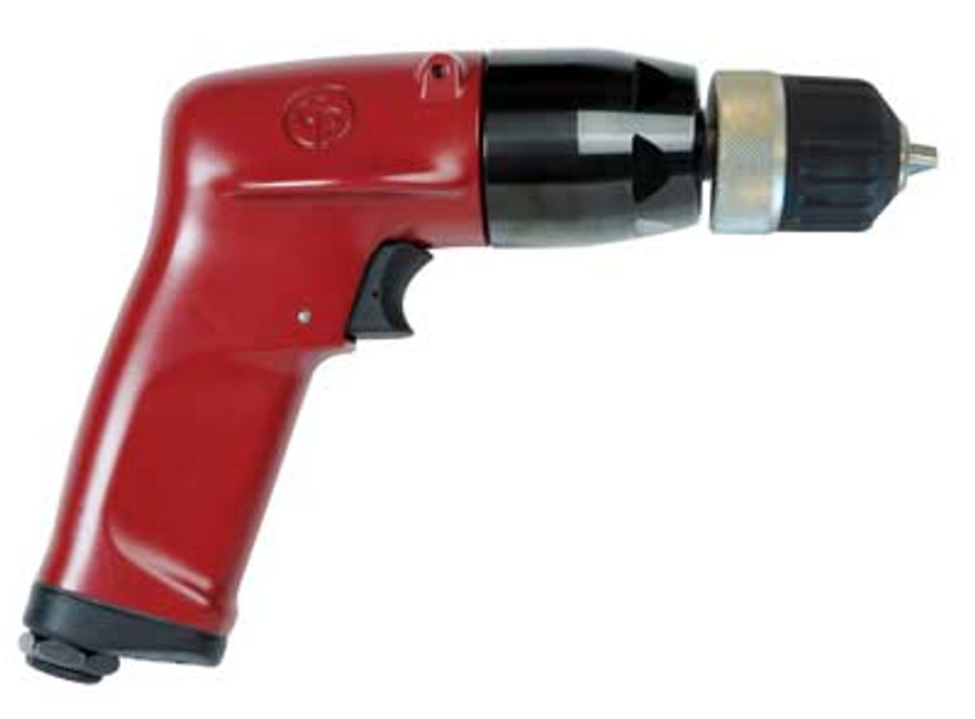 Chicago Pneumatic CP1117P32 3/8" Pistol Air Drill | Keyless | 1 HP | 3,200 RPM | 4.0 (ft-lb) Stall Torque Chicago Pneumatic CP1117P32 3/8" Pistol Air Drill | Keyless | 1 HP | 3,200 RPM | 4.0 (ft-lb) Stall Torque