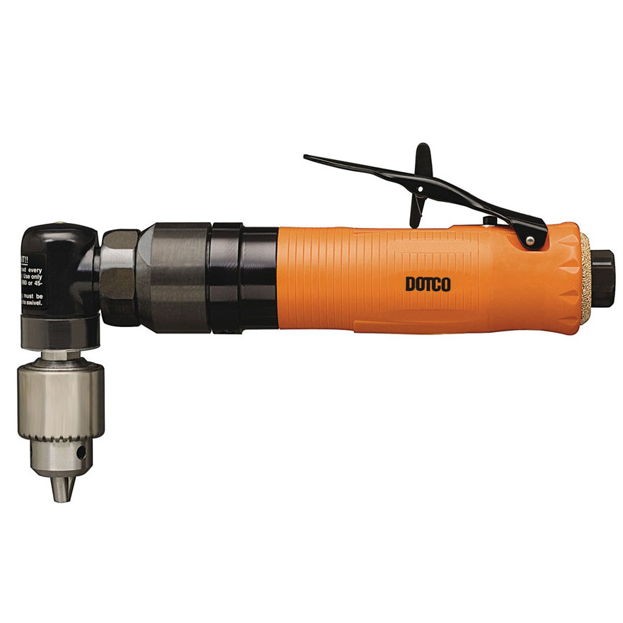Dotco 15L1487-38 Right Angle Pneumatic Drill | 15-14 Series | 0.3 HP | 1,500 RPM | Composite Housing | Rear Exhaust Dotco 15L1487-38 Right Angle Pneumatic Drill | 15-14 Series | 0.3 HP | 1,500 RPM | Composite Housing | Rear Exhaust