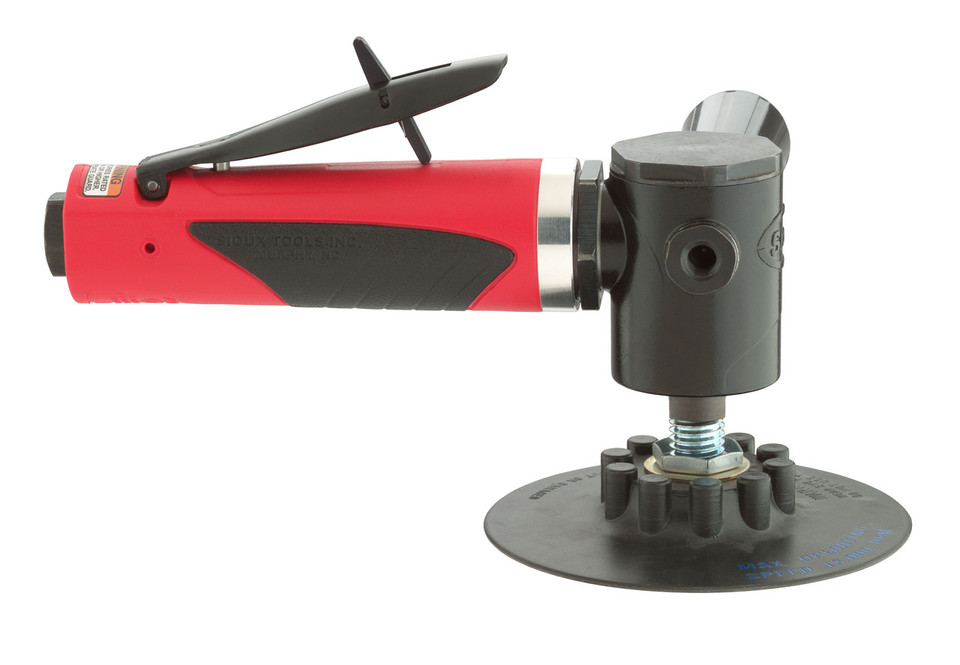Sioux Tools SAS10S125 Heavy Duty Head Right Angle Sander | 1 HP | 5" Pad | 12,000 RPM | Rear Exhaust