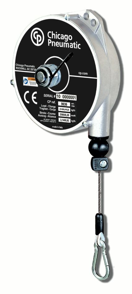 Chicago Pneumatic CP9939 Medium Duty Balancer | 17.6-22.0 lb Load Range | 8.2' Stroke | Aluminum Housing