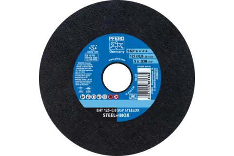 Pferd 69818 SGP STEELOX Type 1 Cut-Off Wheel | 5" Diameter | 7/8" Arbor Hole | 0.03" Thickness | Sold by Box of 25