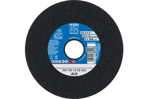 Pferd 63596 ALU SG Type 1 Cut-Off Wheel | 5" Diameter | 7/8" Arbor Hole | .045" Thickness | Sold by Box of 25