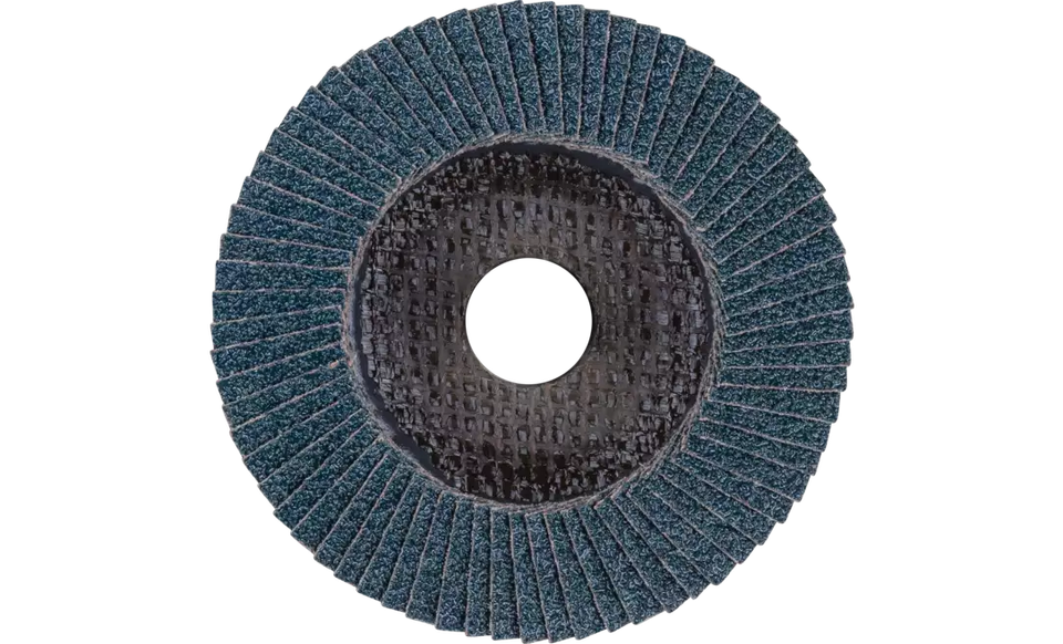 Pferd 62275 Polifan Flap Disc | 5/8-11" Arbor Hole | 4-1/2" Diameter | Zirconia Alumina 120 Grit | Type 29 | Sold by Box of 10