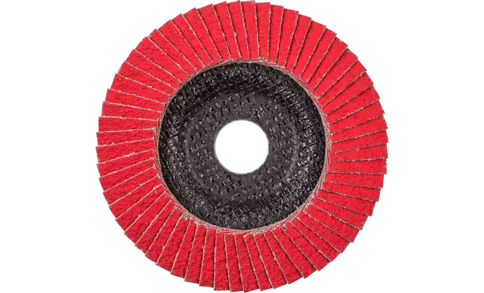 Pferd 61093 Polifan Flap Disc | 5/8-11" Arbor Hole | 5" Diameter | Ceramic Oxide 80 Grit | Type 29 | Sold by Box of 10