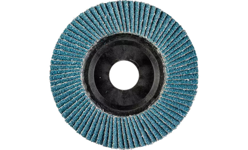 PFERD 68158 Polifan Flap Disc | 5/8-11" Arbor Hole | 4-1/2" Diameter | Zirconia Alumina 40 Grit | Flat | Sold by Box of 10