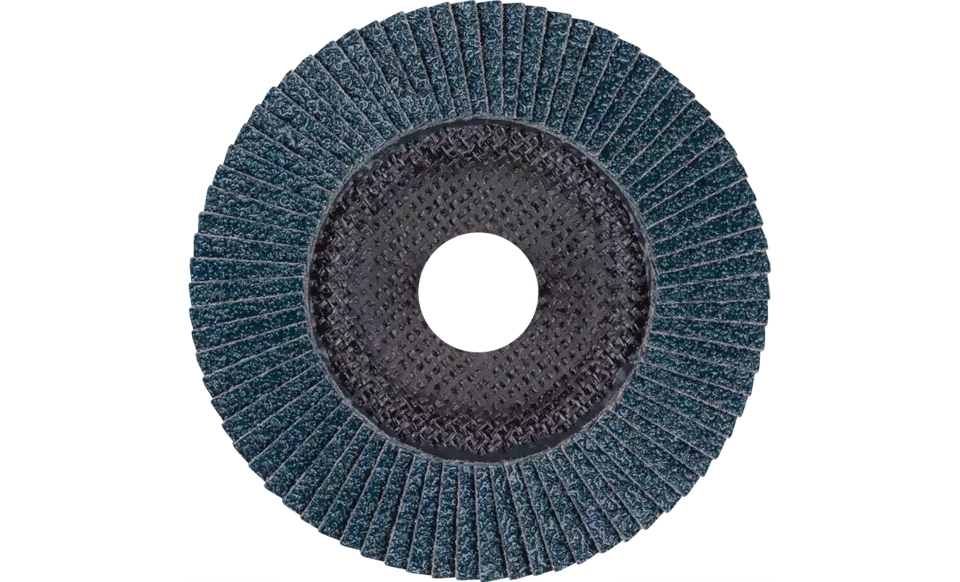 Pferd 60630 Polifan Flap Disc | 7/8" Arbor Hole | 4-1/2" Diameter | Zirconia Alumina 120 Grit | Type 29 | Sold by Box of 10
