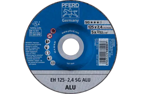 Pferd 63133 ALU SG Type 27 Cut-Off Wheel | 5" Diameter | 7/8" Arbor Hole | 3/32" Thickness | Sold by Box of 25