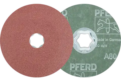 Pferd 40095 COMBICLICK Fiber Disc | 4-1/2" Diameter | Aluminum Oxide 80 Grit | Sold by Box of 25