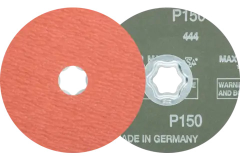 Pferd 40306 COMBICLICK Fibre Disc | 4-1/2" Diameter | 13300 RPM | Aluminum Oxide 150 Grit | Sold by Box of 25