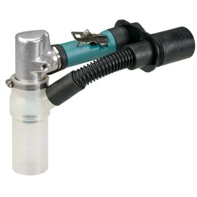 Dynabrade 56739 7 Degree Offset Die Grinder | Central Vacuum | 0.7 HP Motor | 18,000 RPM | Extended Muffler | Rear Exhaust | 1/4" & 6 mm Collets