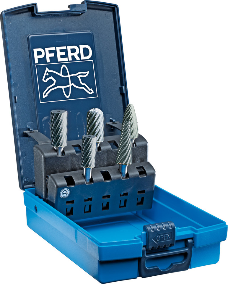 PFERD 26554 5 Piece Carbide Burr Set - INOX CUT For Stainless Steel | 1-3/4" Shank Length
