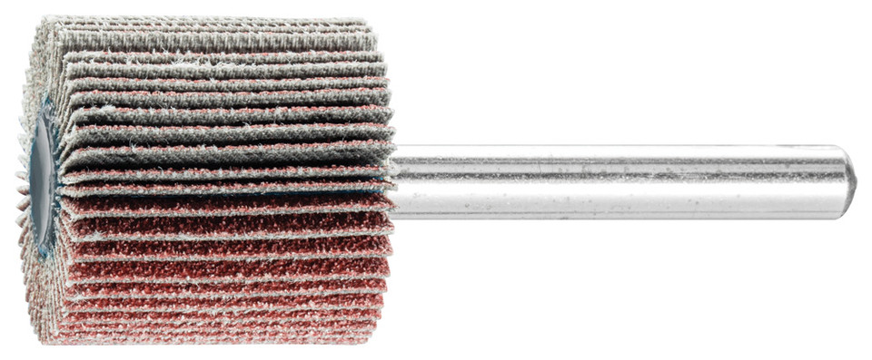 Pferd 45185 Mounted Flap Wheel | Aluminum Oxide A | 1" Diameter x 1" Length | 1/4" Shank | 25000 Max RPM | 80 Grit Surface Conditioning (Box of 10)