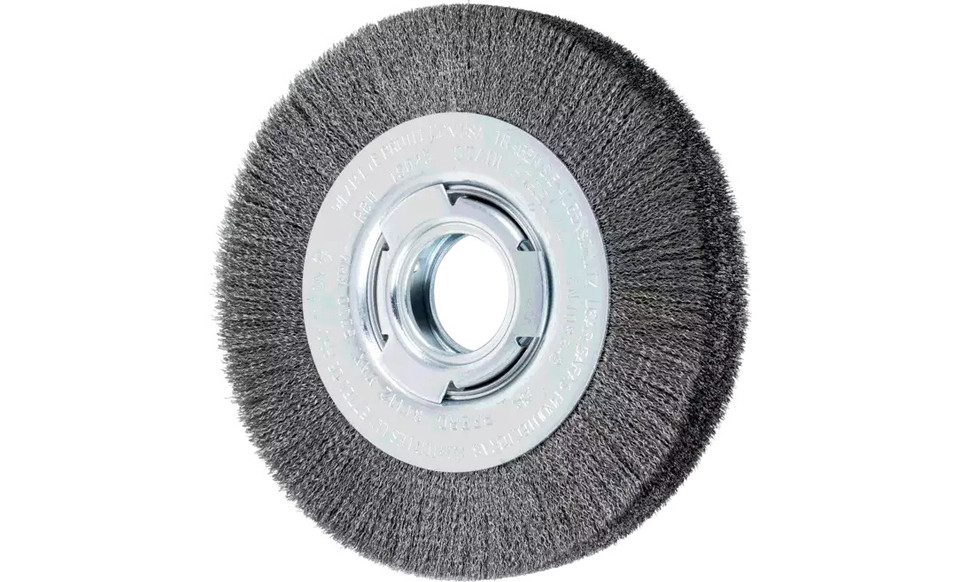 PFERD 81112 Medium Face Crimped Wire Wheel | 6" Diameter | 1-1/16" Width | Carbon Steel Wire