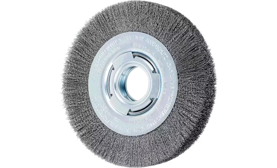 PFERD 81113 Medium Face Crimped Wire Wheel | 6" Diameter | 1-1/16" Width | Carbon Steel Wire