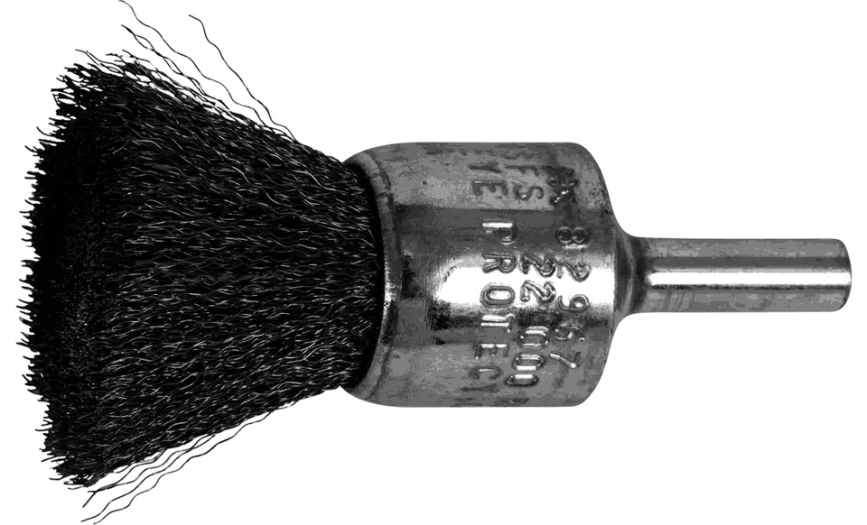 PFERD 82967 Crimped Wire End Brush | 3/4" Diameter | Carbon Steel | Box of 10