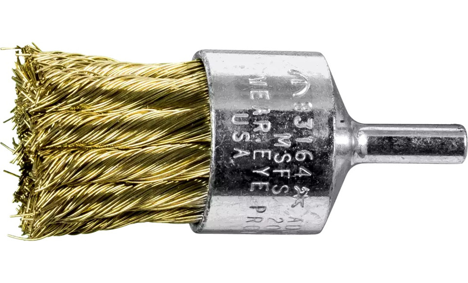 PFERD 83164 Knot Flared Cup End Brush | 1"Diameter | Brass Wire | Box of 10