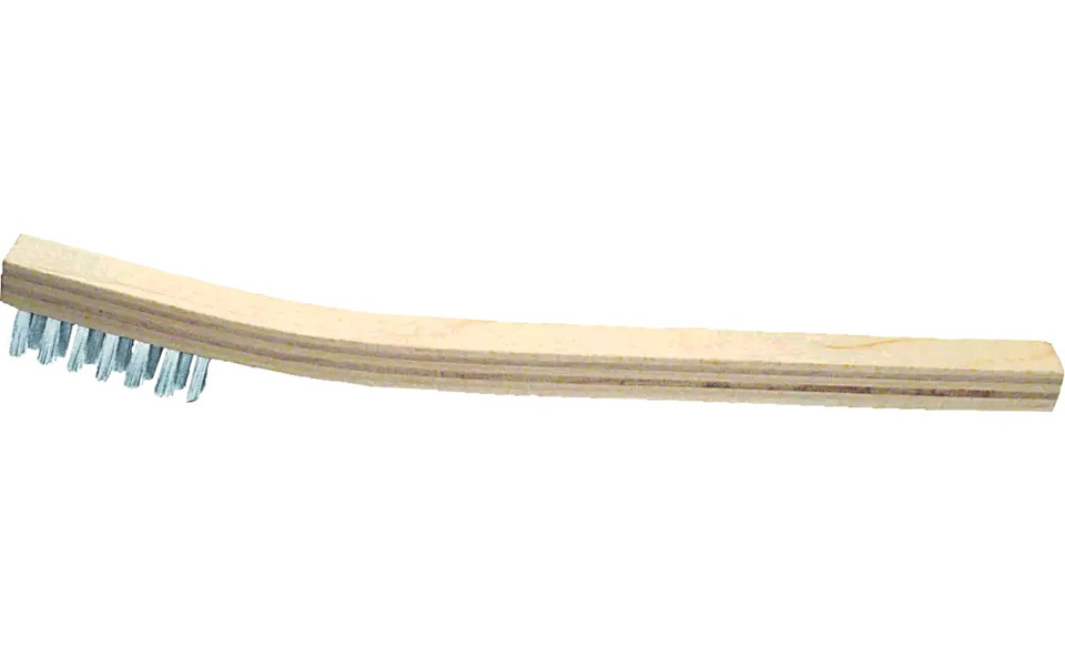85055 Staple Set Wooden Handle Scratch Brush | Stainless Steel Wire | Box of 36