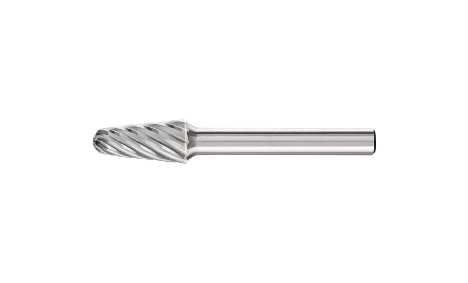 PFERD 25157 Carbide Bur | SCTI SL-3 | 14 Degree Taper Shape L with Radius End | 1/4" Shank | INOX Cut