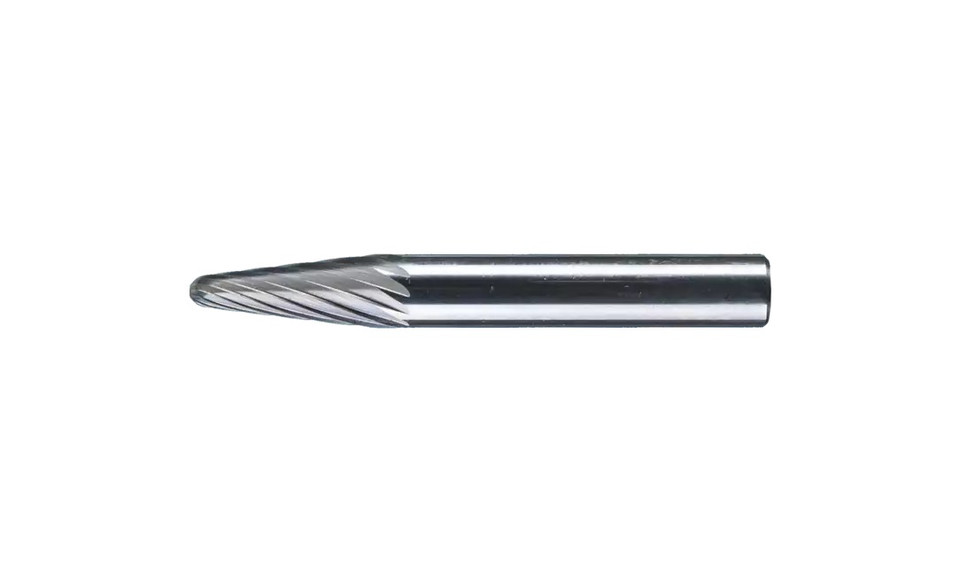 PFERD 25131 Carbide Bur | 1/4" Diameter | SCTI SL-1 | 14 Degree Taper Shape L with Radius End | Single Cut