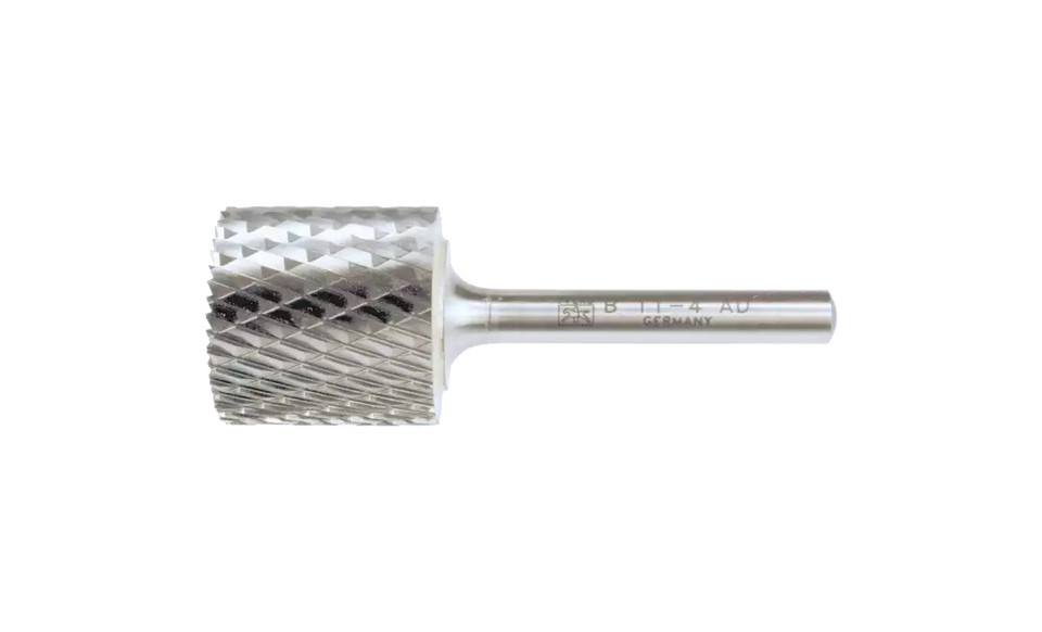 PFERD 24342 Carbide Bur | 1" Diameter | SCTI SB-9 | Cylindrical Shape B with End Cut | Double Cut