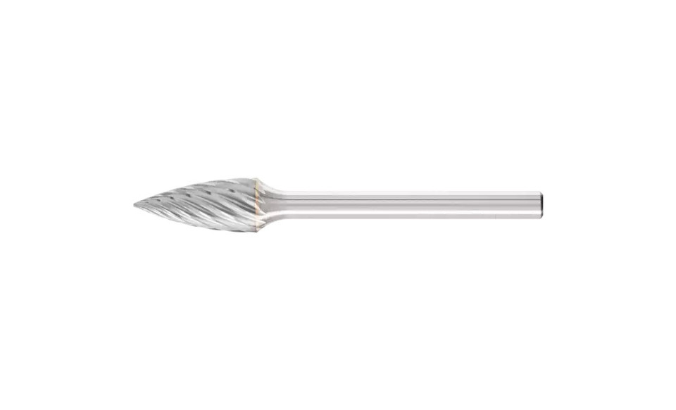 PFERD 23387 Carbide Bur | 1/4" Diameter | SCTI SG-51 | Tree Shape G with Pointed End | INOX Cut