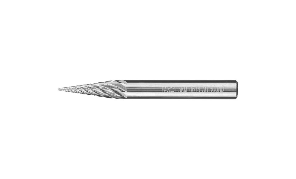 PFERD 28036 Carbide Bur | 1/4" Diameter | SCTI SM-3 | Cone Shape M with Pointed End | OMNI Cut