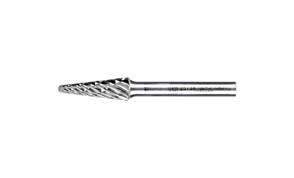 PFERD 25159 Carbide Bur | 3/8" Diameter | SCTI SL-3 | 14 Degree Taper Shape L with Radius End | CAST Cut