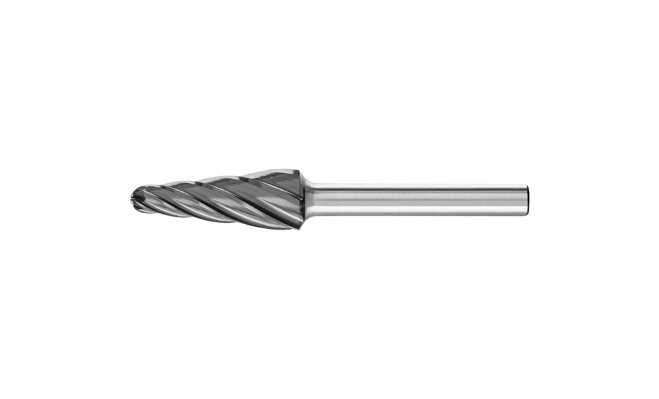 PFERD 27450 Carbide Bur | 1/2" Diameter | SCTI SL-4 | 14 Degree Taper Shape L with Radius End | ALU HC-NFE Cut