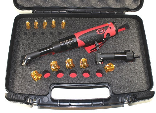 Sioux Tools SDR4A8SF-SRK Sealant Removal Kit with 90 and 45 Degree Angle Head | 0.4 HP | 800 RPM | 1/4"-28 Spindle Internal Thread