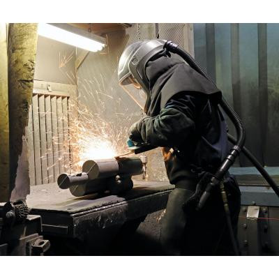 Dynabrade 53282 9" Right-Angle Depressed Center Wheel Grinder | 2.8 HP | 6,500 RPM | Non-Vacuum | Adjustable Exhaust