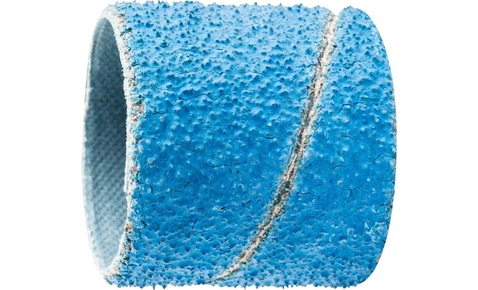 Pferd 41416 1-1/8" x 1-1/8" Abrasive Spiral Band | Cylindrical Shape | Zirconia Alumina Z-COOL 50 Grit | Box of 100