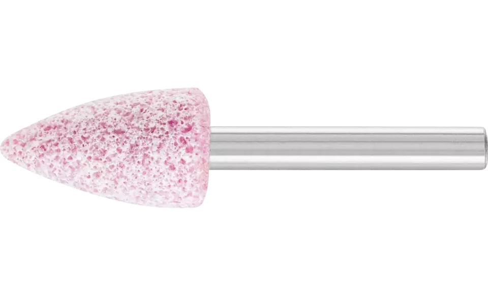 Pferd 30013 A12 Vitrified Mounted Point | 1/4" Shank | Ceramic Oxide 60 Grit | Tough | 11/16" Point Diameter | Box of 10