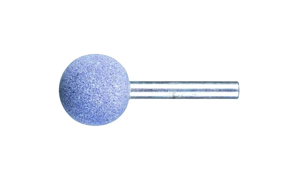 Pferd 30023 A25 Vitrified Mounted Point | 1/4" Shank | Ceramic Oxide 80 Grit | Tough | 1" Point Diameter | Box of 10
