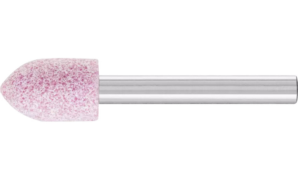 Pferd 30053 B42 Vitrified Mounted Point | 1/8" Shank | Ceramic Oxide 60 Grit | Tough | 1/2" Point Diameter | Box of 10