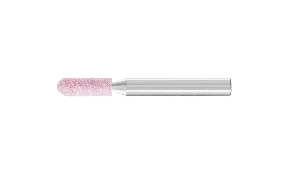 Pferd 31144 A24 Vitrified Mounted Point | 1/4" Shank | Aluminum Oxide 60 Grit | Steel Edge | 1/4" Point Diameter | Box of 10
