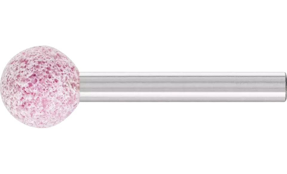 Pferd 31161 A26 Vitrified Mounted Point | 1/4" Shank | Aluminum Oxide 30 Grit | Steel Edge | 5/8" Point Diameter | Box of 10