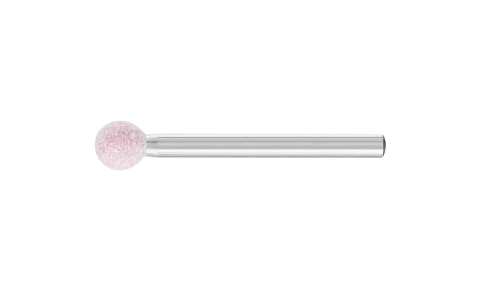 Pferd 32827 B125 Vitrified Mounted Point | 1/8" Shank | Aluminum Oxide 100 Grit | Steel Edge | 1/4" Point Diameter | Box of 10