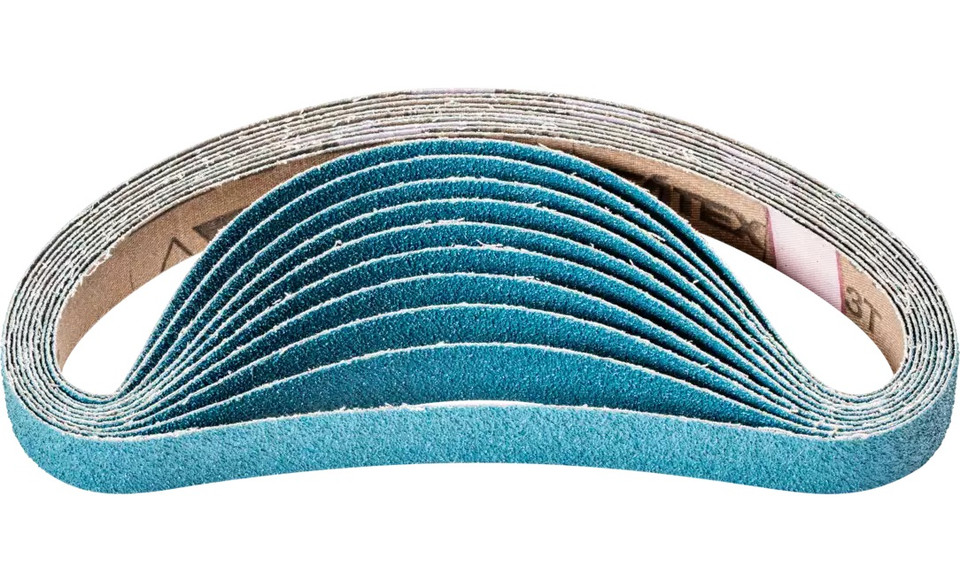 Pferd 49684 1/4" x 12" Coated File Belt | Zirconia 80 Grit | Box of 50