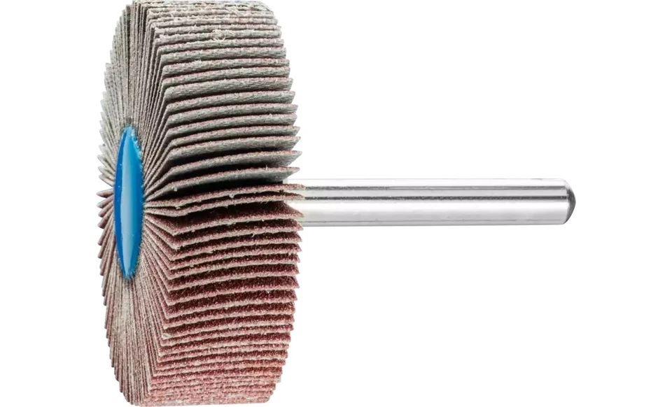 Pferd 45253 2" x 1/2" Mounted Flap Wheel | 1/4" Shank | 23,000 Max. RPM | Aluminum Oxide 120 Grit | Box of 10