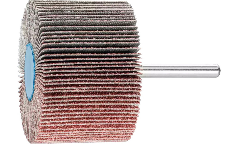 Pferd 45306 2-1/2" x 1-1/2" Mounted Flap Wheel | 1/4" Shank | 13,000 Max. RPM | Aluminum Oxide 40 Grit | Box of 10