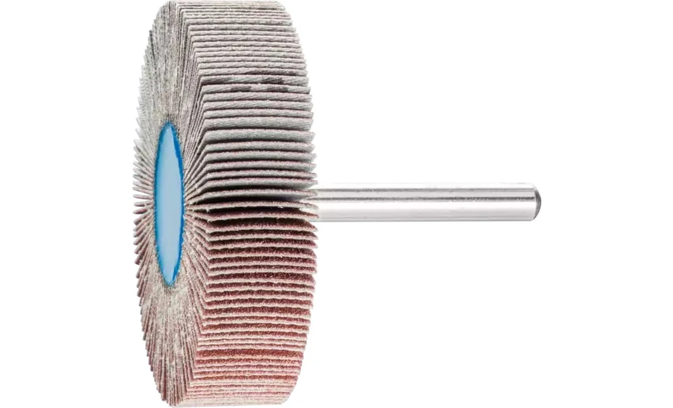 Pferd 45266 2-1/2" x 1/2" Mounted Flap Wheel | 1/4" Shank | 23,000 Max. RPM | Aluminum Oxide 120 Grit | Box of 10