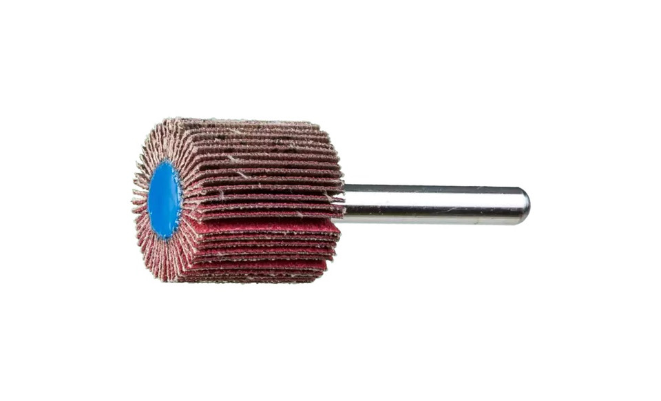 Pferd 45282 1" x 1" Mounted Flap Wheel | 1/4" Shank | 25,000 Max. RPM | Ceramic Oxide 120 Grit | Box of 10