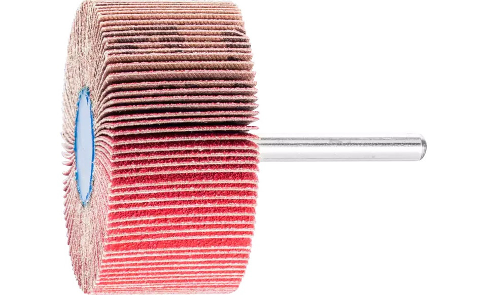 Pferd 45437 2-1/2" x 1" Mounted Flap Wheel | 1/4" Shank | 23,000 Max. RPM | Ceramic Oxide 120 Grit | Box of 10