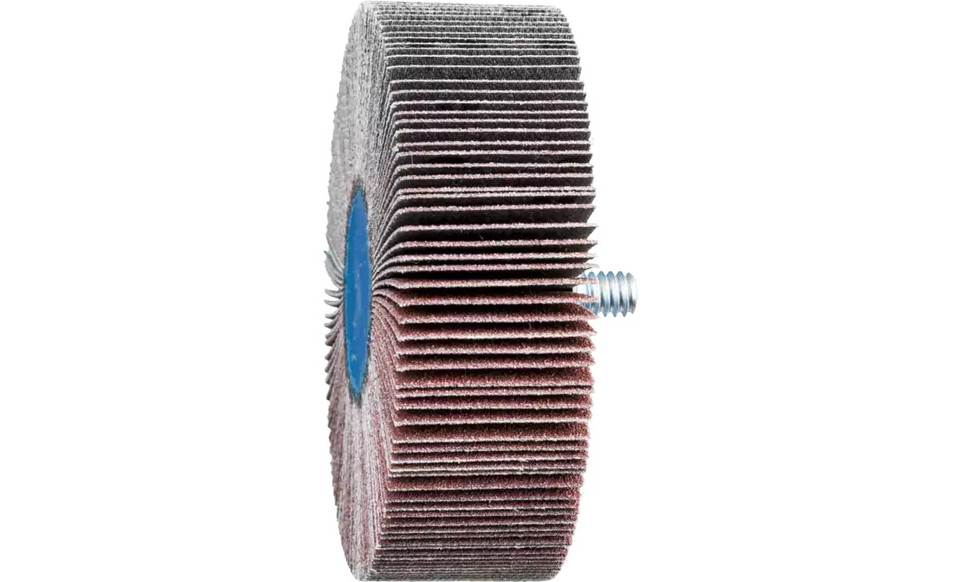 Pferd 45452 3" x 1" Quick Change Flap Wheel | 1/4-20" Thread | 20,000 Max. RPM | Aluminum Oxide 120 Grit | Box of 10