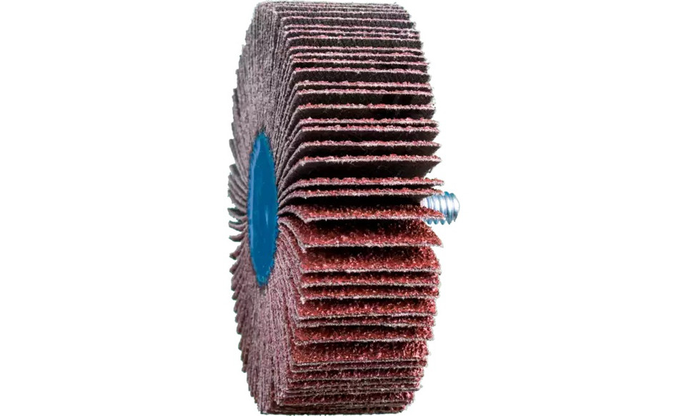 Pferd 45450 3" x 1" Quick Change Flap Wheel | 1/4-20" Thread | 20,000 Max. RPM | Aluminum Oxide 60 Grit | Box of 10